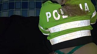 that perfect round ass blonde cop gets bent over and fucked hard at the office