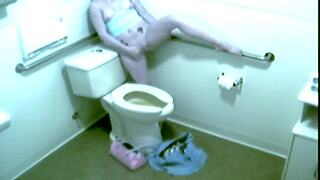 why does this hot blonde finger her pussy so wildly on hidden office cam?