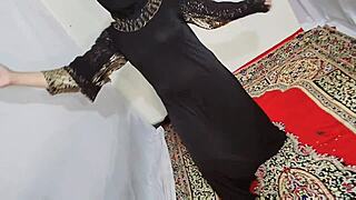 arabic hijab slut amrozia shakes boobs and ass erotically