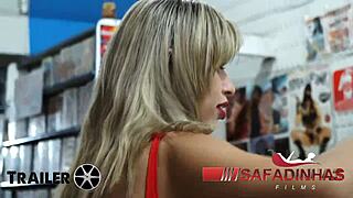 brazilian milf mirella mansur takes huge black cock deep in sex shop anal frenzy