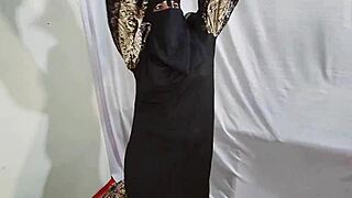 arabic hijab slut amrozia shakes boobs and ass erotically
