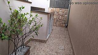 WIFE TEASES GAS DELIVERY GUY INTO WILD OUTDOOR FUCK!