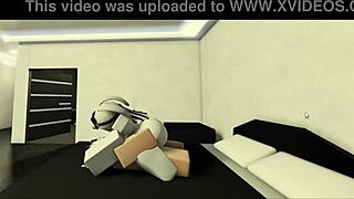 Horny Slut Gets Pussy Dicked Deep In Roblox