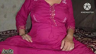 hot desi sister-in-law fucks brother-in-law hard in bedroom with skirt hiked up