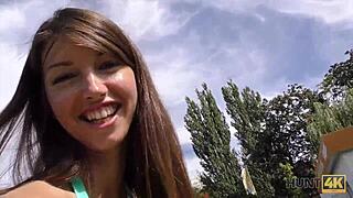 hunt4k. old perv picks up naughty teen for cash anal pounding in pov cuckold scene