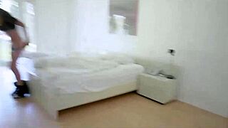 Stepbro sneaks in and pounds teen sister's ass on a dare