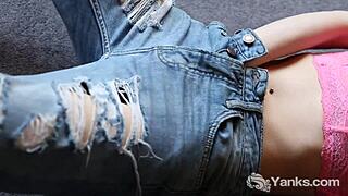 discover lacey diamond's intimate solo vibrator play and explosive climax