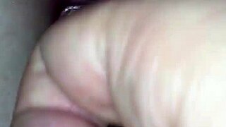 Wife spreads pussy wide with thick dildo toy