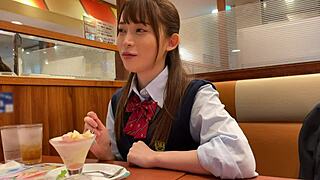 oh man... this jk with her perfect face and f-cup tits rides uncle bareback... her juicy ass bounces so wild during hard pistoning... damn she moans crazy!