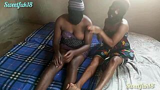 sexy ebony stepdaughter shares boyfriend's cock with horny stepmom