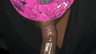 blindfolded old man deepthroats and swallows cum