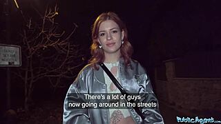 Ginger babe squirts on my cock in public pickup