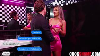 HEY Cuckold Hubby! Watch Wife Fuck Random Guy Hard In Bar Toilet!