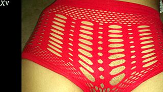 Her shorts barely hide that juicy shaved pussy teasing for a peek.