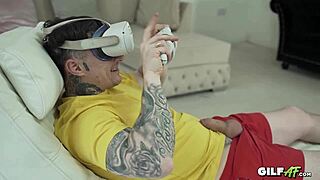 imagine this redhead gilf's huge tits bouncing as granny gets hardcore fucked in vr fantasy