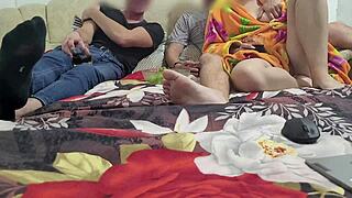 Cuckold watches wife big holes fucked anal creampie threesome