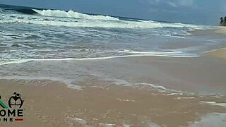 Naughty sex-addicted teen craves first beach fuck orgasm