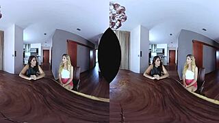 czech milf brunette pays rent with shaved pussy in ffm 3some bent over cowgirl doggystyle pov