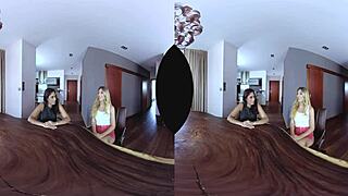 czech milf brunette pays rent with shaved pussy in ffm 3some bent over cowgirl doggystyle pov