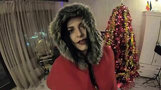 horny cheating milf wife slut calls santa for deepthroat facefuck