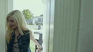 😏 petite teen blonde blows monster cock gets facial hardcore 😈