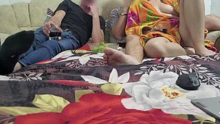 Cuckold watches wife big holes fucked anal creampie threesome