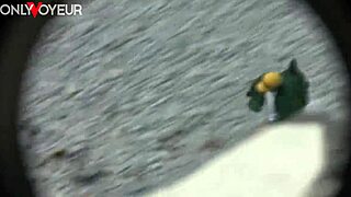 beach voyeur catches round booty babe fucked to full mouth cum