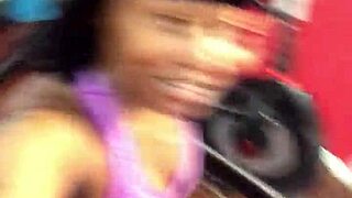 i'm cherokee hitting the treadmill and shaking my huge ebony ass