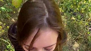 Pov Petite Romanian Nadia Noja Deepthroats Monster Cock on Hiking Trail