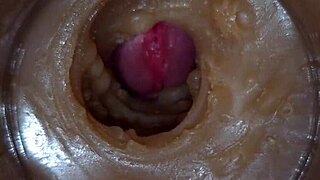 i'm dripping precum everywhere as huge cock stretches my swollen pussy lips in extreme 4k toy closeup