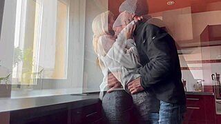 god i'm so horny in this kitchen baby season my rabbit toy then eat my pussy and doggystyle creampie me