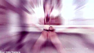 Evelina Darling Takes 4 White Then 4 Black DAP Gapes Swallow Facial