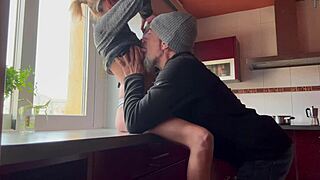 god i'm so horny in this kitchen baby season my rabbit toy then eat my pussy and doggystyle creampie me