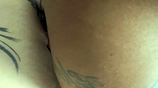 Tattooed Blonde's Round Ass Loves Deep Anal Creampie