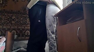 Gentle lesbian brunette licks pussy with spanking orgasm hardness