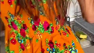 submissive teen bends over kitchen counter for rough pov pounding