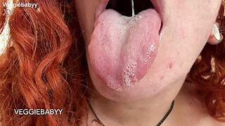 Veggiebabyy femdom spits kisses asshole pussy spreads food fetish pov full