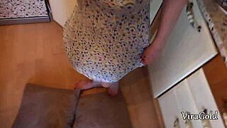 hey, rim my ass then fuck these teen tits in kitchen!