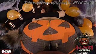 halloween milf brazilian agatha mama takes bbc pounding jack o'lantern style, you craving that ass to mouth?