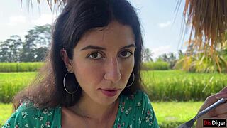 she struts through the cafe cum on her face munching pasta carbonara