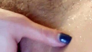 Blonde milf's big tits and ass in horny shower dildo masturbation with blowjob tease!