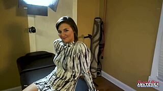 busty brunette kylie deepthroats big cock rides pov to wet pussy facial