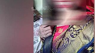 dever lifts bhabi's petticoat saree for tight pussy pounding creampie