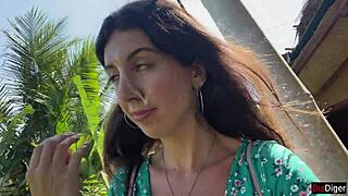 she struts through the cafe cum on her face munching pasta carbonara