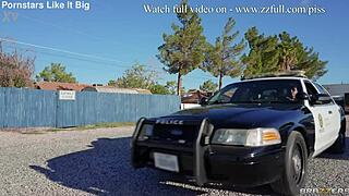 biker babes rocky emerson and kaiia eve squirt on big tits til cops bust their pussy play with strapon