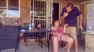 my friend's wife cheats sucking cock like a total cumslut outdoors