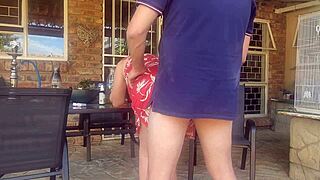 my friend's wife cheats sucking cock like a total cumslut outdoors