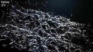 fishnet pantyhose lesbians tease shaved pussies in bedroom fetish play