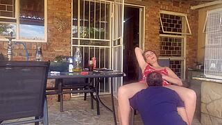 my friend's wife cheats sucking cock like a total cumslut outdoors