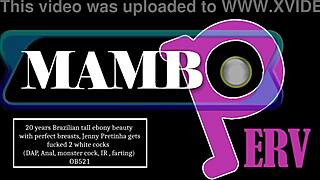 i'm jenny pretinha tall brazilian ebony teen with perfect tits destroyed by two white monster cocks dap anal farting